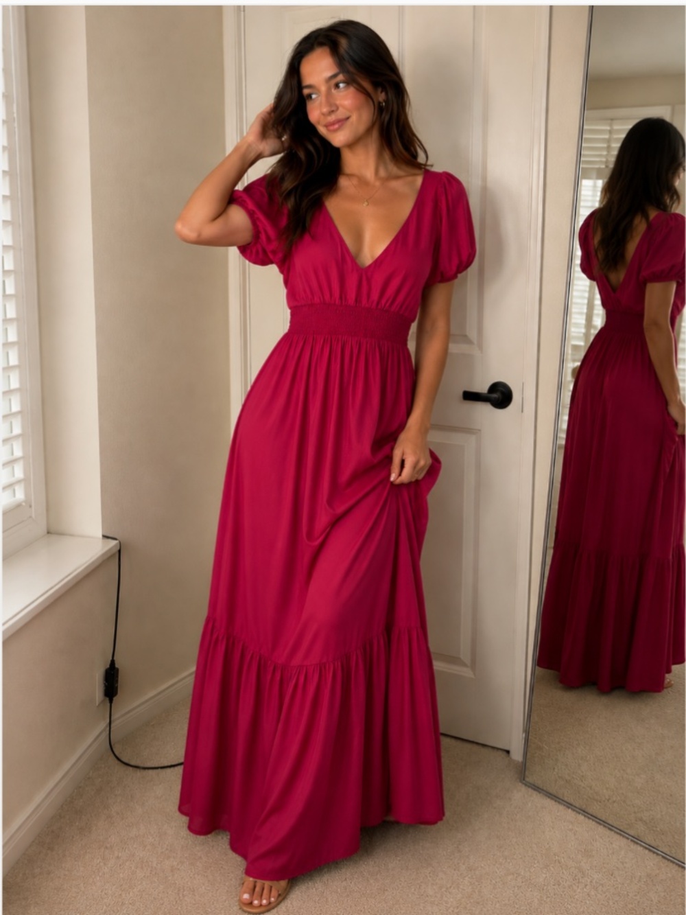 Bohme Maxi Dress in Vibrant Pink